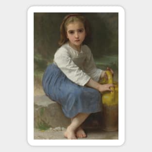 Jeune Fille A La Cruche by William-Adolphe Bouguereau Magnet